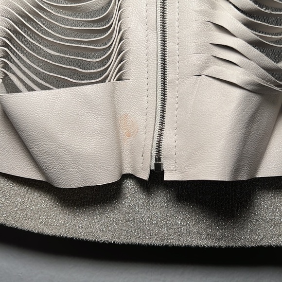 U Aviu Leather Jacket Fringed Jacket Size Small - Picture 4 of 7